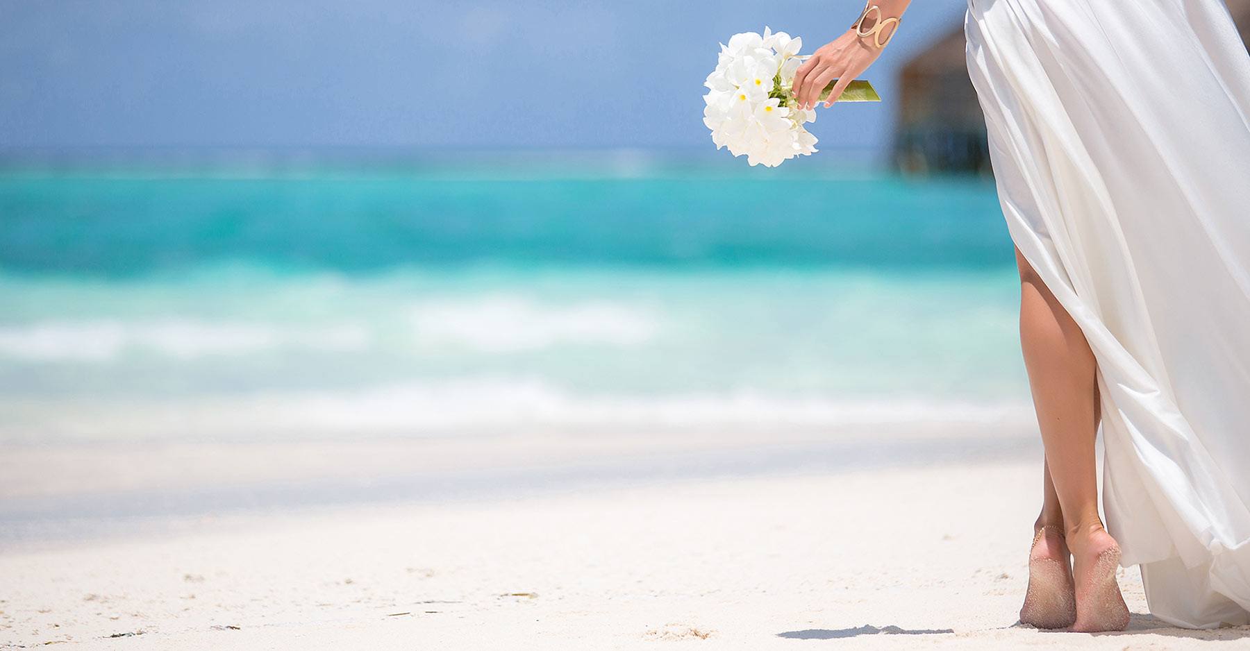 bride on a beach